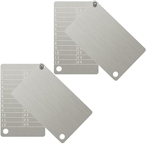 4 Plates Steel Wallet Crypto Cryptocurrency Seed Storage Crypto Wallet for Bitcoin Hardware Cold Backup, Compatible with BIP39 Hardware(Stainless Steel Classic Color)