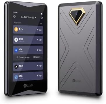 ELLIPAL Titan 2.0 Crypto Cold Wallet, Hardware Wallet, 100% Offline, Air-gapped - The Most Secure Crypto Wallet for 10000+ Coins & Tokens & NFTs