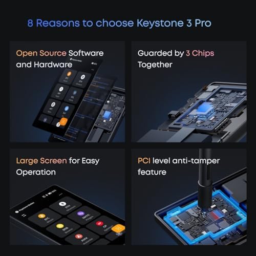Keystone - Cryptocurrency Hardware Wallet Air-gapped, 4-inch Touch Screen, Store Your Crypto Securely (Keystone 3 Pro) - Image 3