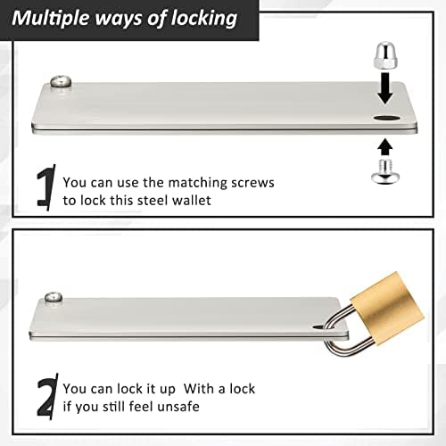 4 Plates Steel Wallet Crypto Cryptocurrency Seed Storage Crypto Wallet for Bitcoin Hardware Cold Backup, Compatible with BIP39 Hardware(Stainless Steel Classic Color) - Image 5