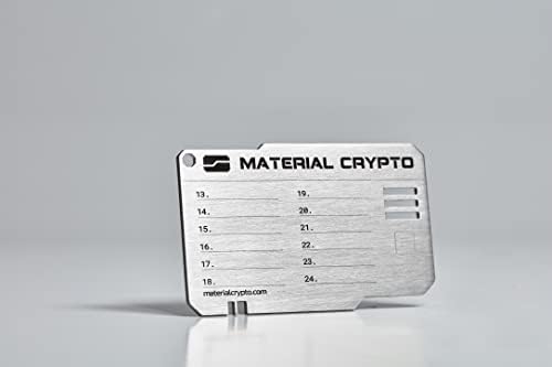 Material Crypto DIY | Indestructible Steel Cryptocurrency Wallet | Compatible with Seed Phrase, Ledger, Trezor, Ethereum, Keystone, etc - Image 3