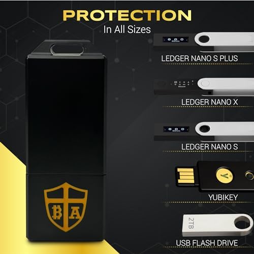 Case - Protective Case for Ledger Nano X, S, S Plus | Water, Fire & Shock Resistant Hardware Crypto Currency Cold Storage Wallet Bitcoin Ethereum XRP Holder | USB Drive, Yubikey (Black) - Image 3