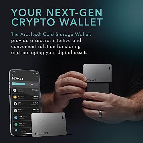 Arculus Crypto Cold Storage Wallet, Secure Bitcoin & Ethereum Wallet, 3-Factor Authentication, Silver - Image 3