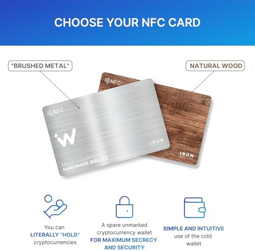 NFC Crypto Wallet - Pack of 2 cards - Metal Design Card for Cold Crypto Wallet - Storage for Bitcoin, Ethereum & Others - Offline Hardware Wallet with Increased Security - Seed Phrase - Image 6