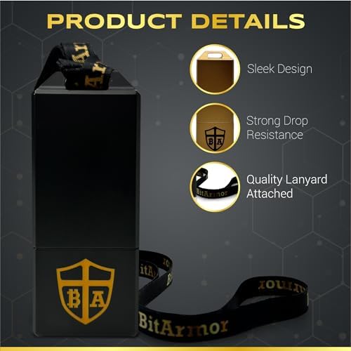 Case - Protective Case for Ledger Nano X, S, S Plus | Water, Fire & Shock Resistant Hardware Crypto Currency Cold Storage Wallet Bitcoin Ethereum XRP Holder | USB Drive, Yubikey (Black) - Image 5