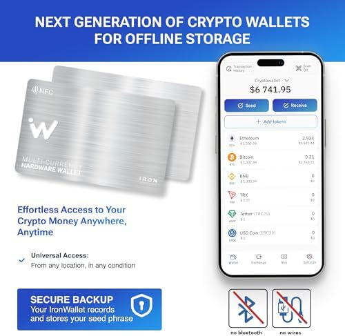 NFC Crypto Wallet - Pack of 2 cards - Metal Design Card for Cold Crypto Wallet - Storage for Bitcoin, Ethereum & Others - Offline Hardware Wallet with Increased Security - Seed Phrase - Image 2